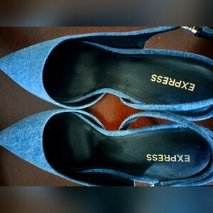 39.Express Denim Slingback